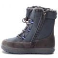 Buty chłopięce PRIMIGI 2373011 zimowe grafitowe z niebieskimi elementami