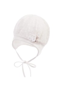 Czapka dziewczęca JAMIKS SALEA kremowa