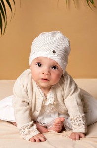 Czapka dziewczęca JAMIKS LELA kremowa