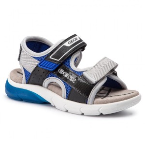 Sandały chłopięce GEOX J929DC niebiesko-czarne
