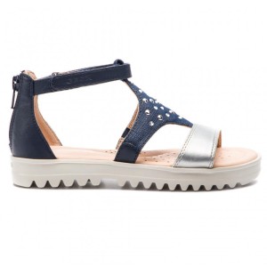 Sandały dziewczęce GEOX J926ED jeansowe