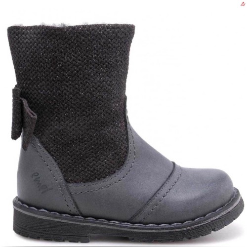 Buty dziewczęce EMEL E2443B-1 zimowe grafitowe