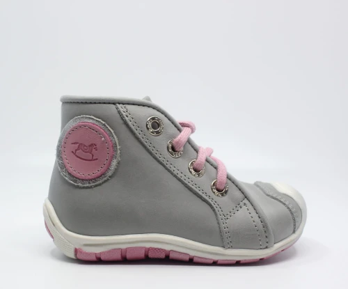 Buty dziewczęce EMEL E2389D-6 szary-róż