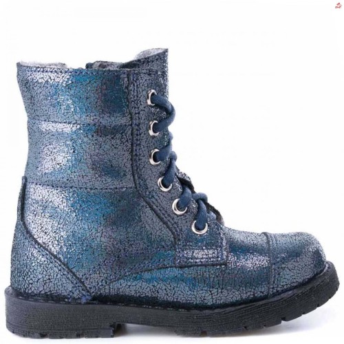 Buty dziewczęce EMEL E2466B-4 granatowe-błyszczące