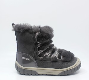 Buty dziewczęce GEOX B842GA szare z futerkiem