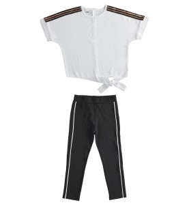 Komplet dziewczęcy IDO 4.J562/00 biało-czarny