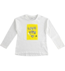 Bluzka dziewczęca IDO 4.J505/00 biała/żółta