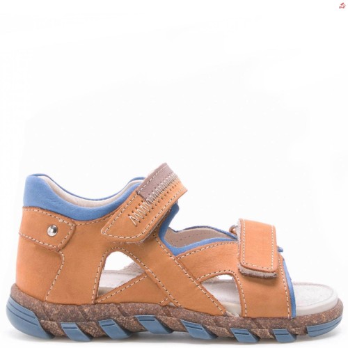 Sandały chłopięce EMEL E2095-20 brązowo-niebieskie