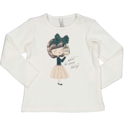 Bluza dziewczęca BIRBA 999.94083 krem/zielony