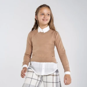 Sweter dziewczęcy MAYORAL 7329 beżowy