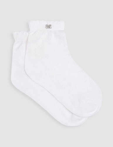 Skarpetki ażurowe dziewczęce ABEL&LULA 5409 ecri