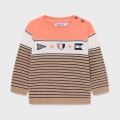 Sweter chłopięcy MAYORAL 1340 pomarańcz/karmel/paski