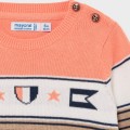 Sweter chłopięcy MAYORAL 1340 pomarańcz/karmel/paski