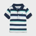 Polo chłopięce MAYORAL 1107 biały/granat/paski