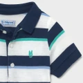 Polo chłopięce MAYORAL 1107 biały/granat/paski
