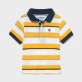 Polo chłopięce MAYORAL 1107 biały/musztarda/paski