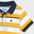 Polo chłopięce MAYORAL 1107 biały/musztarda/paski