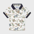 Polo chłopięce MAYORAL 1101 białe/wzór