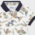 Polo chłopięce MAYORAL 1101 białe/wzór