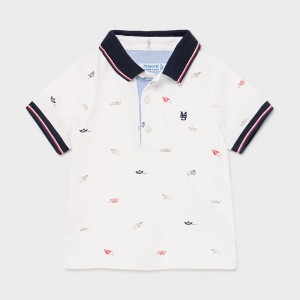 Polo chłopięce MAYORAL 1105 śmietankowe/wzór