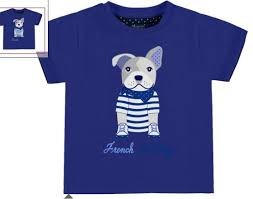 Koszulka chłopięca MAYORAL (1018) z pieskiem granat