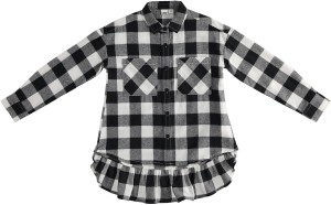 Tunika dziewczęca iDO 4.3912/00 biało-czarna kratka