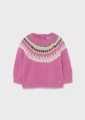 Sweter dziewczęcy MAYORAL 2384 ciemny róż