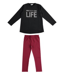 Komplet dziewczęcy iDO 4.3992/00 czarny/bordowy