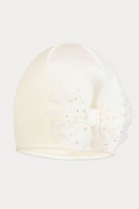 Czapka dziewczęca BROEL BALI kremowa