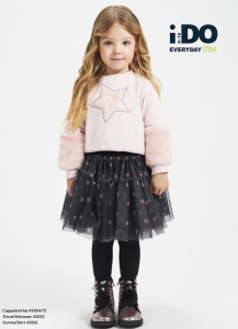 Spódniczka dziewczęca iDO  4.3661/00 czarna/gwiazdki