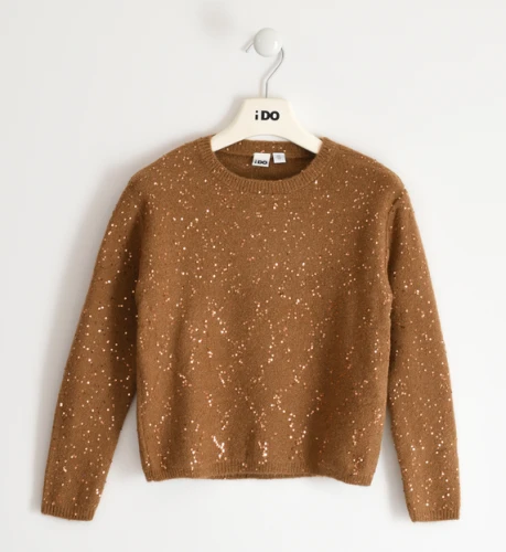 Sweter dziewczęcy iDO 4.3905/00 karmelowy