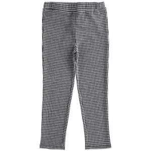 Leginsy dziewczęce iDO 4.3964/00 czarna kratka