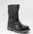 Buty dziewczęce EMEL E2611C zimowe lakierowane