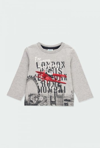 Koszulka chłopięca BOBOLI 343055 szara