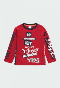 Koszulka chłopięca BOBOLI 503053 bordo