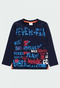 Koszulka chłopięca BOBOLI 503019 granatowa