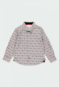 Koszula chłopięca BOBOLI 733261 szara/gitary