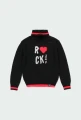 Sweter dziewczęcy BOBOLI 433235 czarny