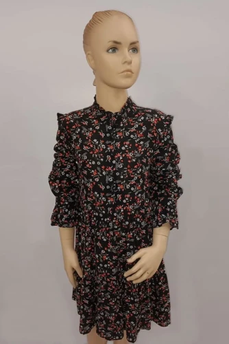 Sukienka dziewczęca iDO 4.3972/00 czarna/kwiaty