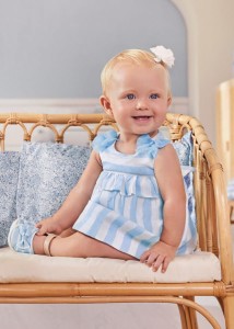 Sukienka dziewczęca MAYORAL 1865 błękitne paski