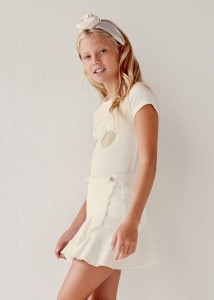 Spódniczka dziewczęca MAYORAL 6950 kremowa