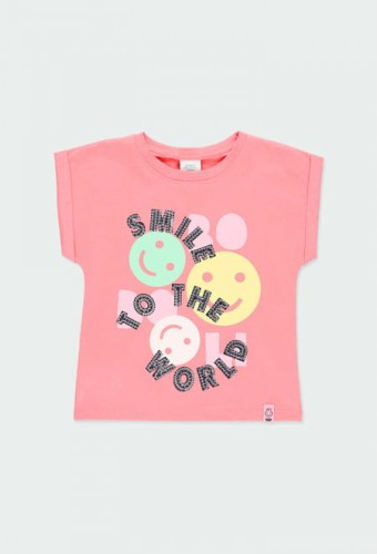 Bluzka dziewczęca BOBOLI 424066 różowa