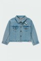 Kurtka dziewczęca BOBOLI 424213 jasny jeans