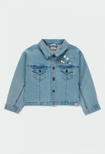 Kurtka dziewczęca BOBOLI 424213 jasny jeans