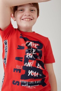 Koszulka chłopięca BOBOLI 504144 czerwona