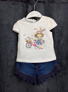 Komplet dziewczęcy MAYORAL 1280 krem/jeans