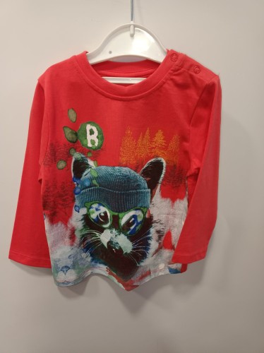 Koszulka chłopięca BOBOLI 349006 koralowa