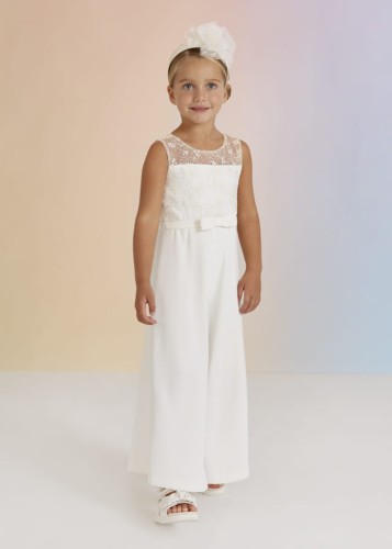 Kombinezon dziewczęcy ABEL&LULA 5232 biały