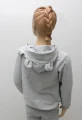 Bluza dziewczęca z misiem szara