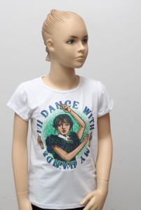 Bluzka dziewczęca taniec Wednesday Addams biała